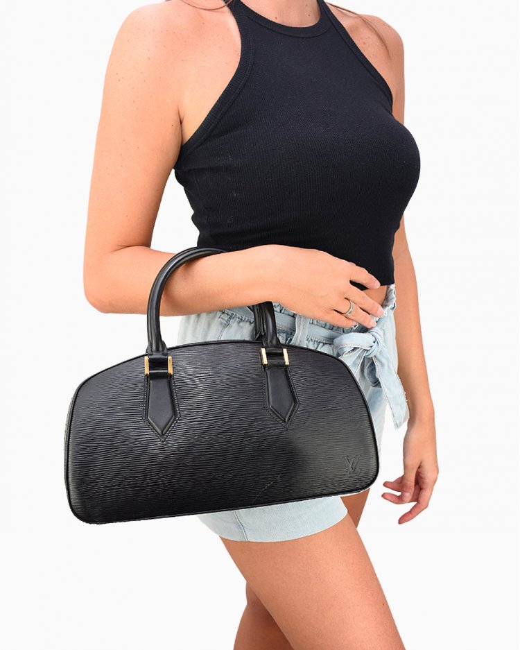 Bolsa Louis Vuitton original Jasmine epi preto feminina