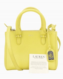Bolsa Lauren by Ralph Lauren Newbury Mini Double-Zip Amarelo