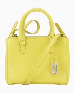 Bolsa Lauren by Ralph Lauren Newbury Mini Double-Zip Amarelo