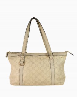 Bolsa Gucci Abbey Medium Tote GG Canvas Bege