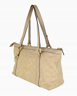 Bolsa Gucci Abbey Medium Tote GG Canvas Bege