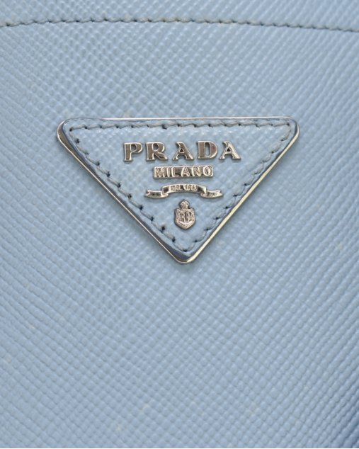 prada blue leather bolsa