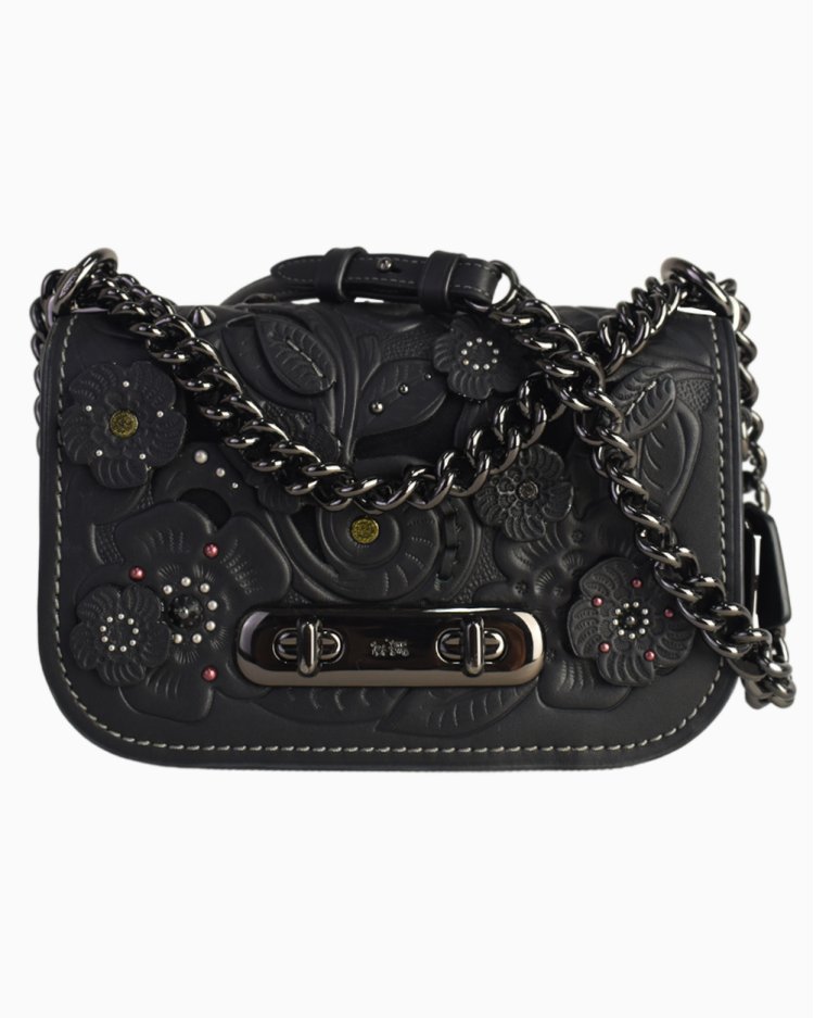 coach swagger shoulder bolsa flowers