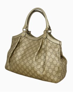 Bolsa Gucci Sukey Tote GG Canvas Bege