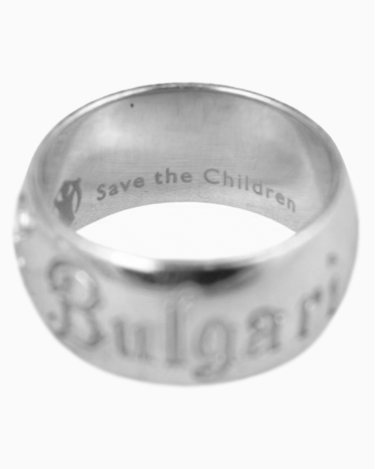 Anel Bvlgari Original Save the Children Prata Feminino