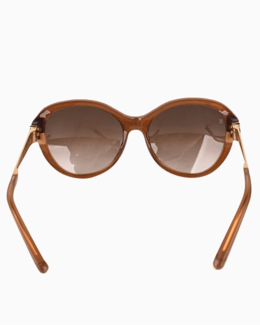 Óculos de Sol Louis Vuitton Original Petit Soupçon Cat Eye Marrom Z0487W Feminino