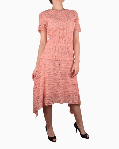 Vestido Mixed Original Rosa Renda Feminino