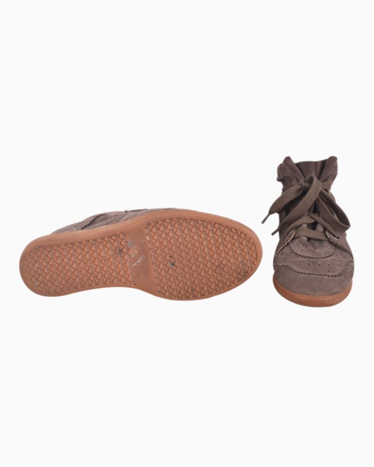 Bota Isabel Marant Original Brogue Camurça Cinza Feminina