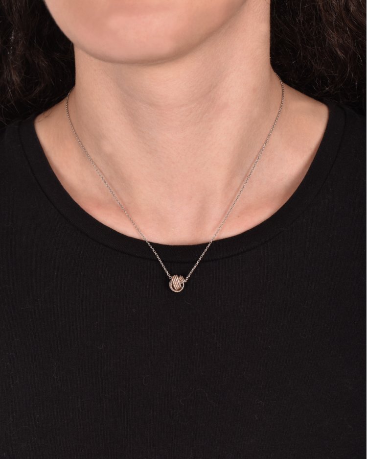 Colar Tiffany & Co. OriginalTwist Knot Silver Pendant Prata Feminino