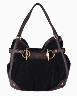 Bolsa Gucci Horsebit Jockey Medium Camurça Bicolor