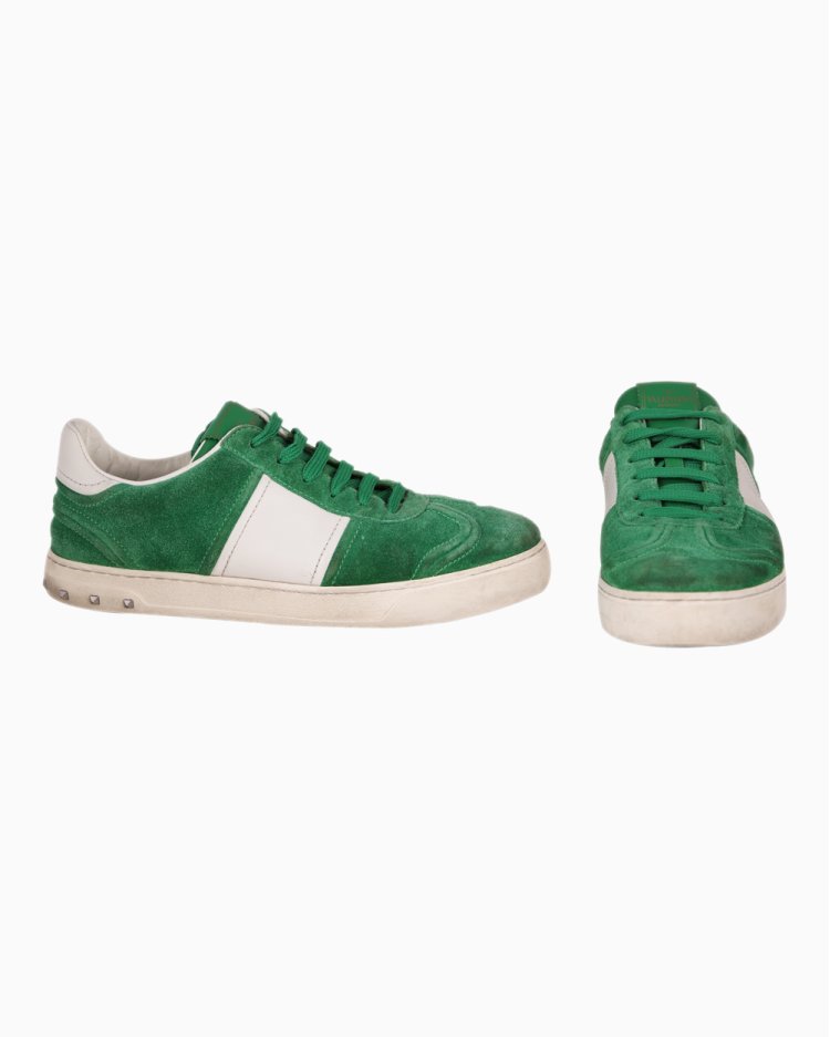 Tênis Valentino Original Flycrew Low Top Sneakers Verde Masculino