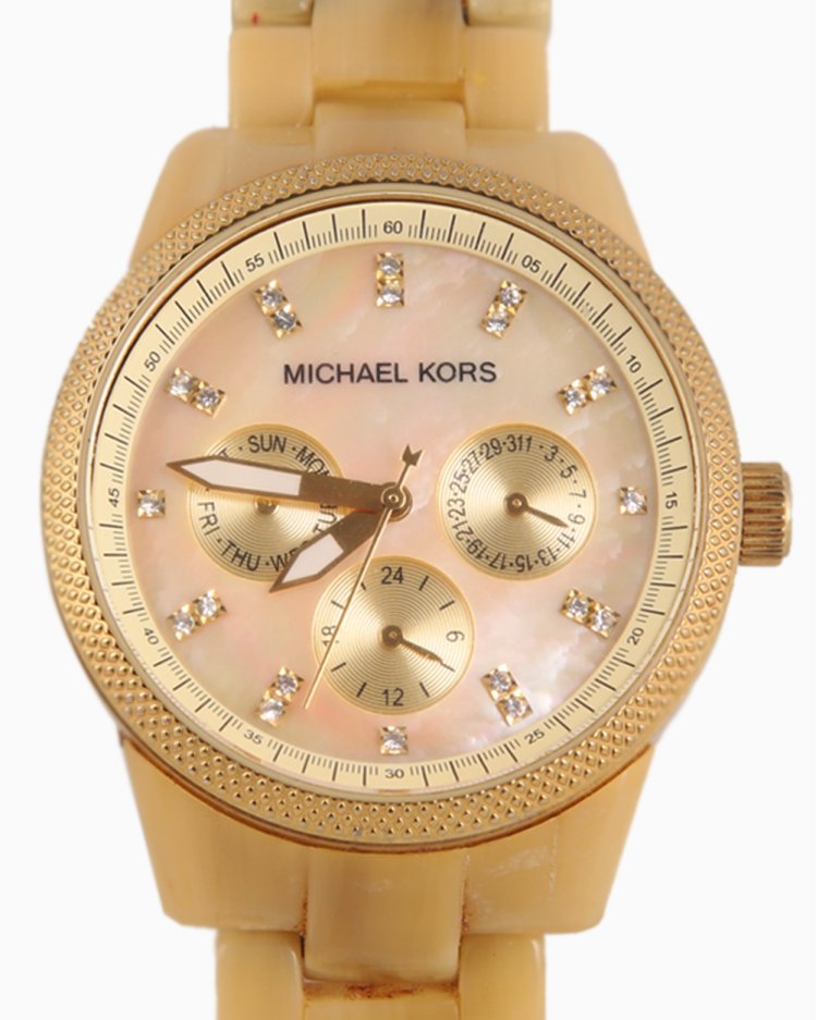 Michael Kors時計 lie7373 Relógio Michael Kors Mini Pilot, modelo Mk7373, pulseira preta