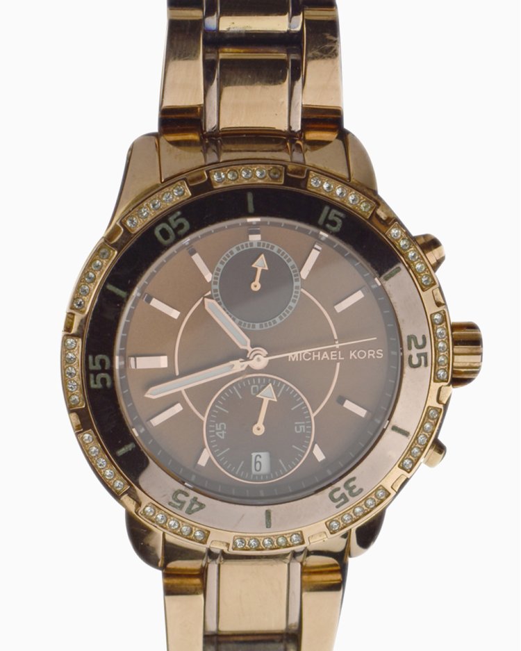 Michael Kors時計 lie7373 Relógio Michael Kors Mini Pilot, modelo Mk7373, pulseira preta