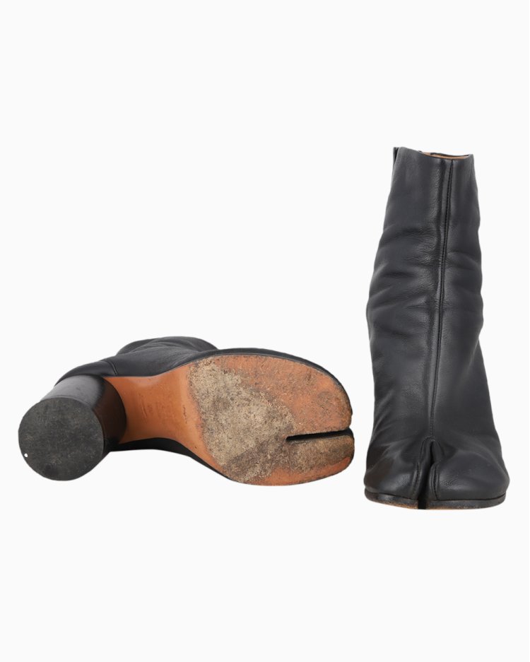 Bota Maison Margiela Original Tabi Anckle Boots Couro Preta
