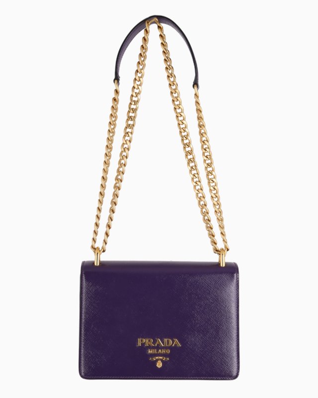 Prada Saffiano Small Viola Handbag