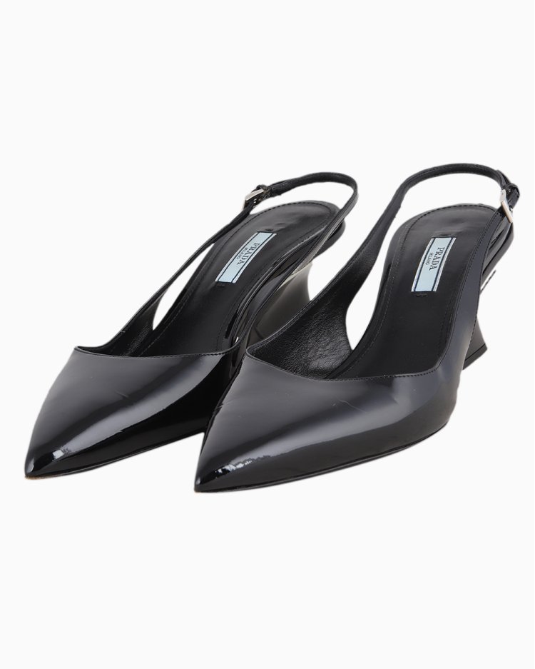 Sapato Prada Original Pump Verniz Preto Feminino