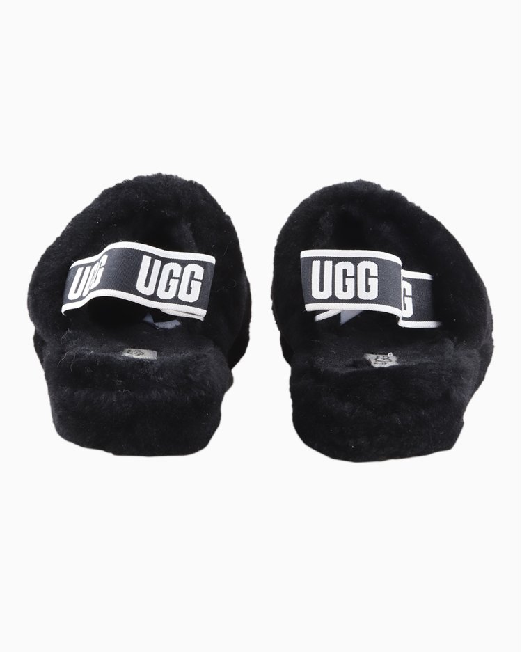 Sandália Ugg Original Fluff Yeah Slid Preta Feminina