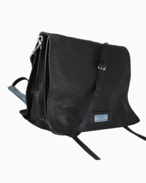 Bolsa Prada Original Etiquette Messenger Média Preta Feminina
