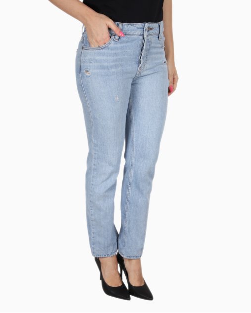 Calça Empório Armani Original Jeans Puído Claro Feminina