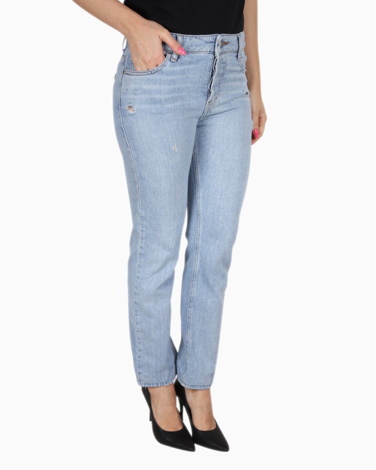 Calça Empório Armani Original Jeans Puído Claro Feminina