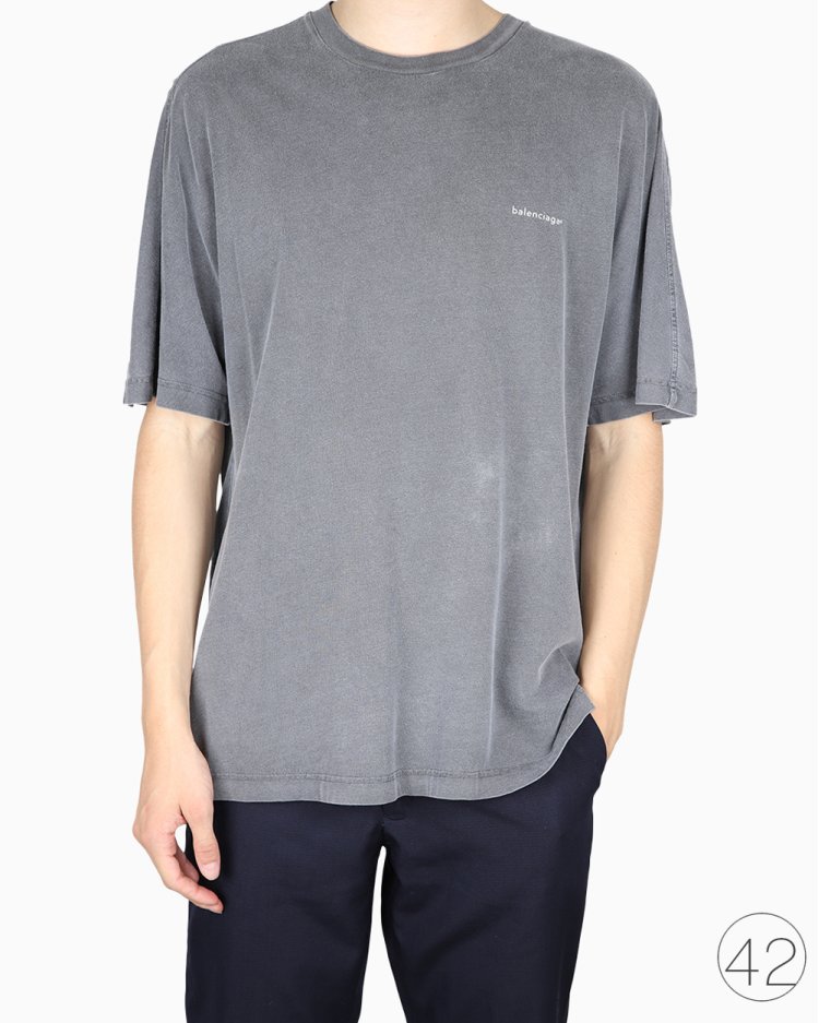 Camiseta Balenciaga Original Recorte Cinza Masculina
