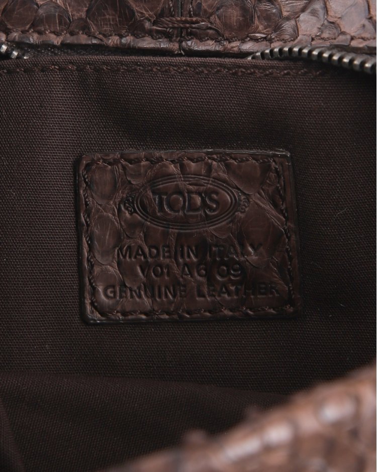Sandales TOD'S En Cuir Python Taille 38 - Beige, Style Plat - Neuf Avec Petits Défauts - Fabriqué En Italie