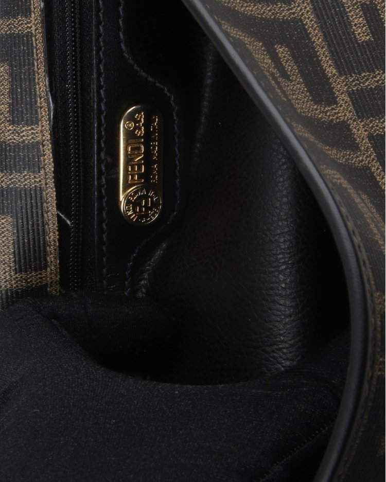 Pasta Fendi Original Vintage Zucca Canvas Monograma Feminina