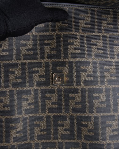 Pasta Fendi Original Vintage Zucca Canvas Monograma Feminina