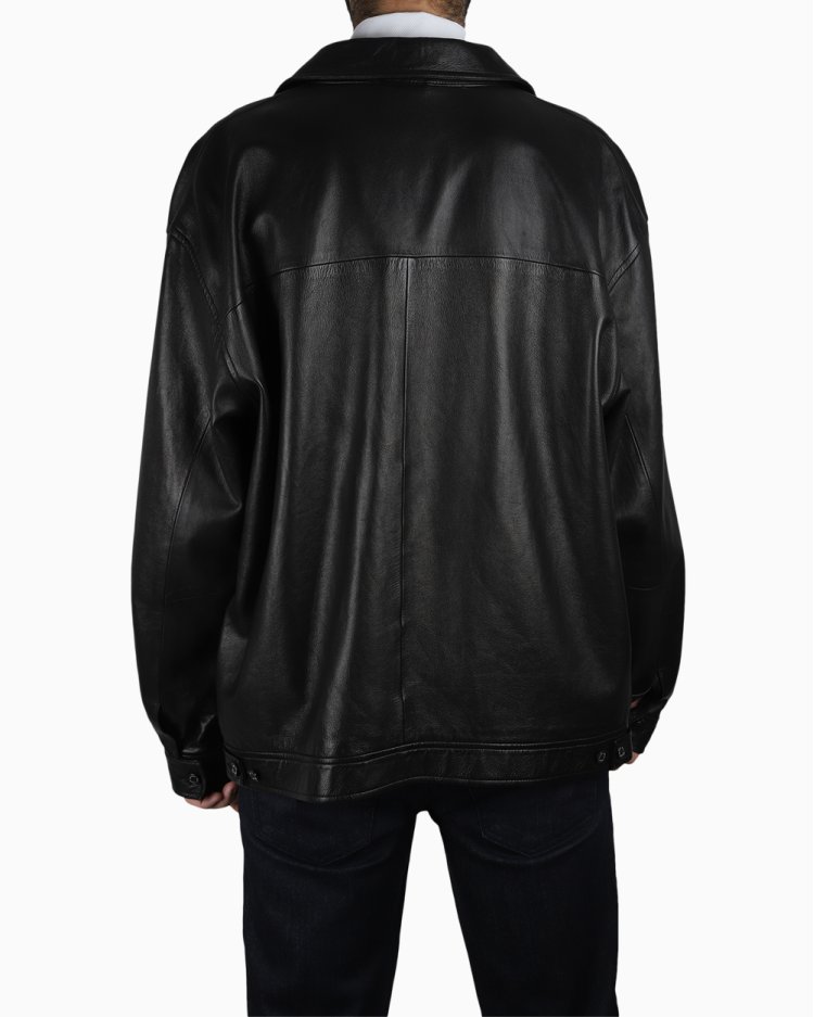 Jaqueta Polo by Ralph Lauren Original Couro Preto Masculino