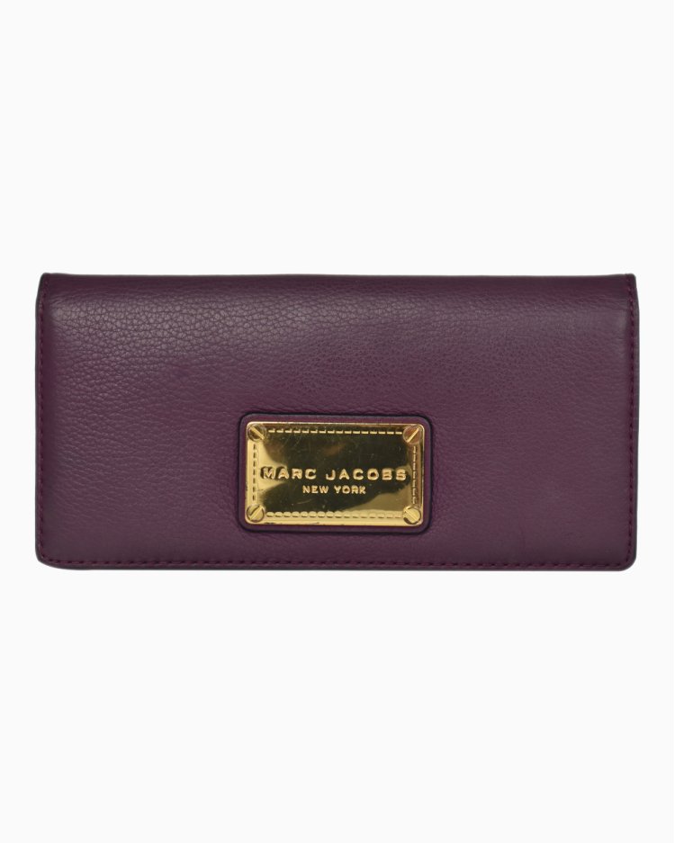 Carteira Marc Jacobs Original Bifold Long Roxa Feminina