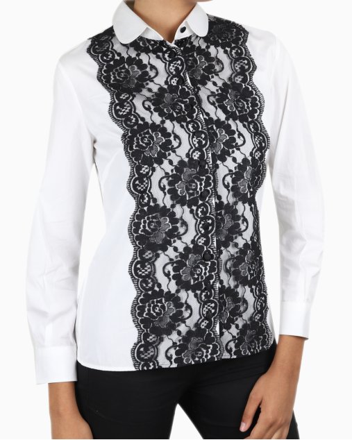 Camisa Dolce Gabbana Original Algodão Branca Renda Feminina