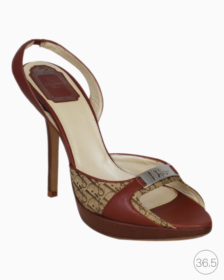 Sandália Christian Dior Original Open Toe Diorissíma Caramelo Feminina
