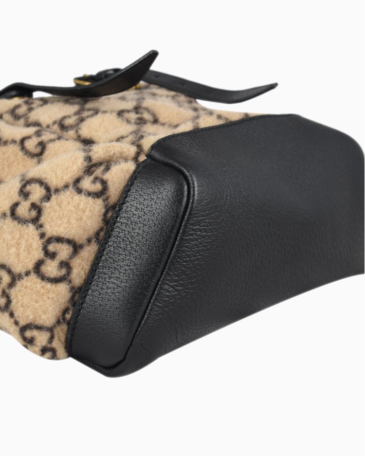 Mochila Gucci Original Small GG Jacquard Wool Backpack Feminina