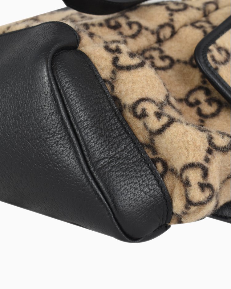 Mochila Gucci Original Small GG Jacquard Wool Backpack Feminina