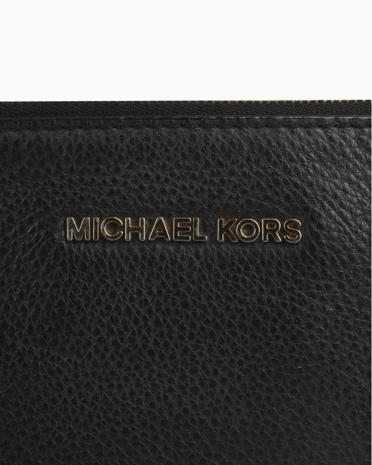 Clutch Michael Kors Original Bedford Leather Zip Preta Feminina