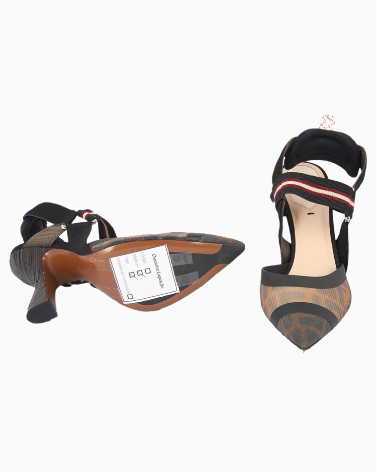 パニエ 7点 Sapato Fendi Original Colibri Transparente Monograma Feminino