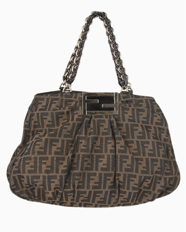 Bolsa Fendi Original Mia Canvas Zucca Monograma Feminina