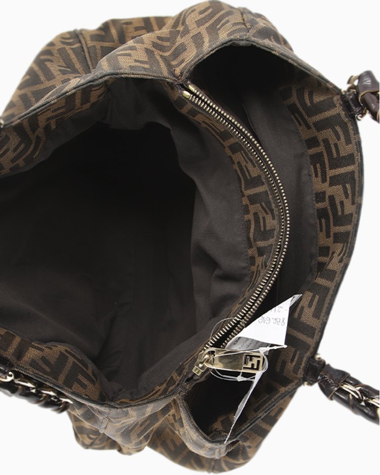 Mifuyu 　FENDI Jaqueta Fendi Zucca Monogram Brown - Droper