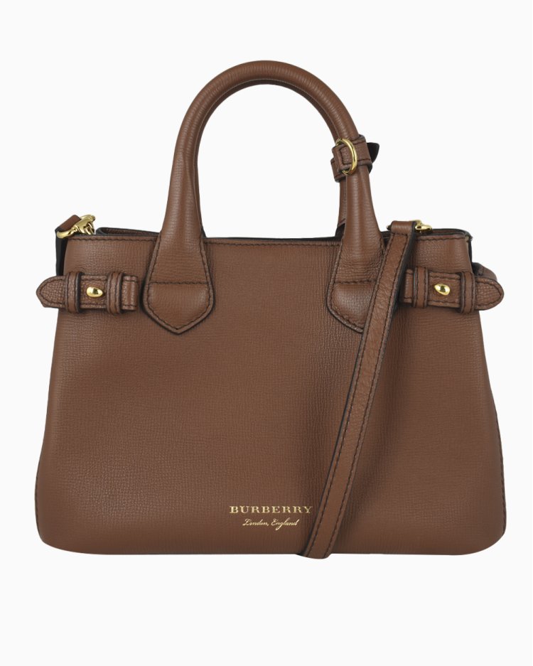 Bolsa Burberry Original House Check Small Banner Tote Marrom Feminina