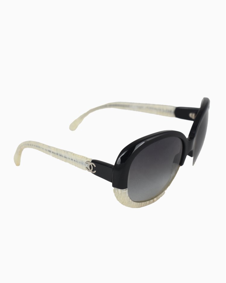 Óculos de Sol Chanel Original 5176 Preto e Branco Feminino