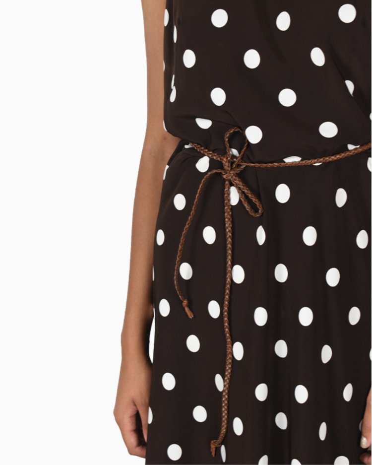 Vestido Lauren Ralph Lauren Original Midi Po Marrom Feminino