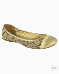 Sapatilha Coach Cecile Original Signature Dourada Feminina