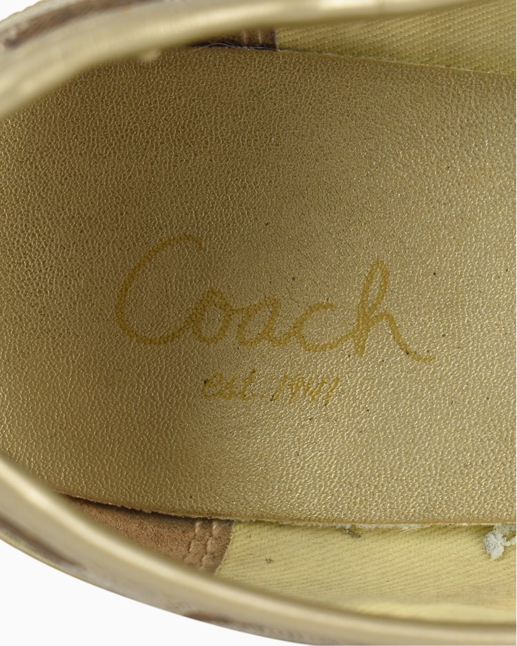Sapatilha Coach Cecile Original Signature Dourada Feminina