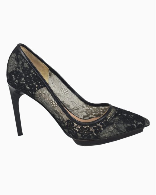 Sapato Diane Von Furstenberg Original Renda Preto Feminina