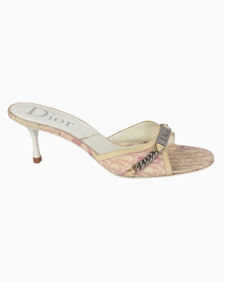 Mule Dior Original Diorissimo Rosa Feminino
