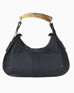 Bolsa Saint Laurent Mombasa Horn Denim Azul