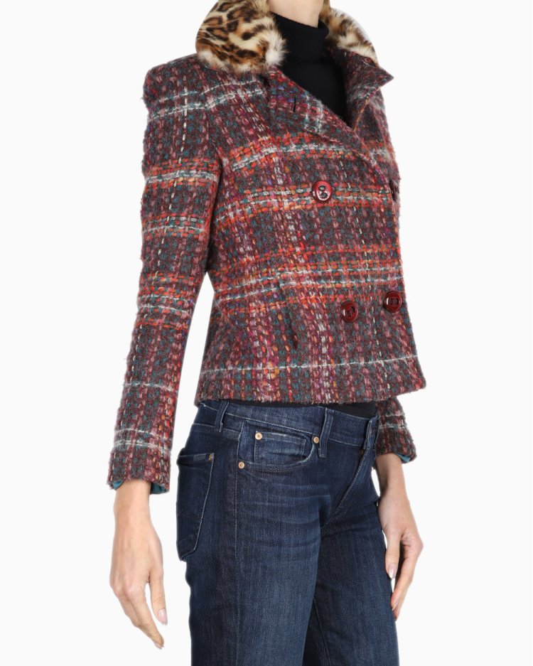 Blazer Dolce & Gabbana Gris/métallique Tweed - Taille 42 (US 6) - Occasion Parfait état