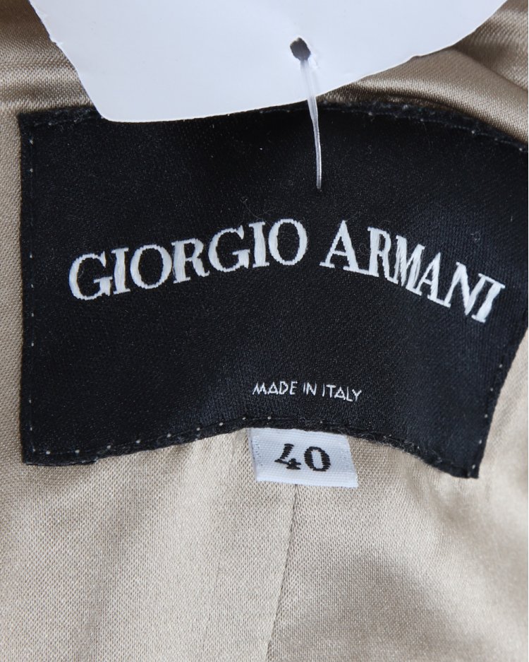 Blazer Giorgio Armani Original Lã Bege Feminino