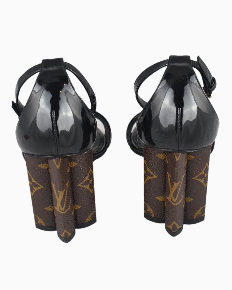 Sandália Louis Vuitton Original Silhouette Preta Feminina