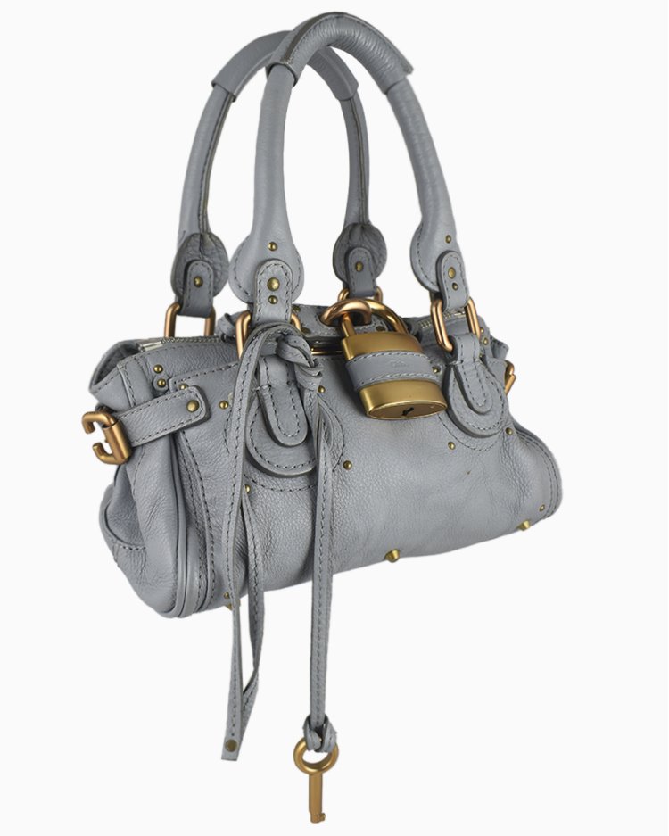 Bolsa Chloe Original Paddington Padlock Azul Feminina